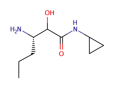 Hexanamide, 3-amino-N-cyclopropyl-2-hydroxy-, (3S)-