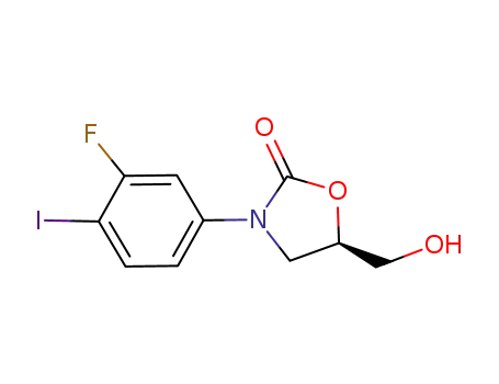 (5R)-3-(3-fluoro-4-iodo-phenyl)-5-hydroxymethyl-1,3-oxazolidin-2-one