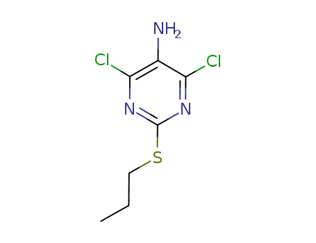 Molecular Structure of 145783-15-9 (4,6-dichloro-2-propylthiopyrimidine-5-amine)