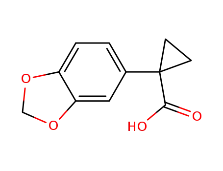 Molecular Structure of 862574-89-8 (1-(1,3-BENZODIOXOL-5-YL)CYCLOPROPANECARBOXYLIC ACID)