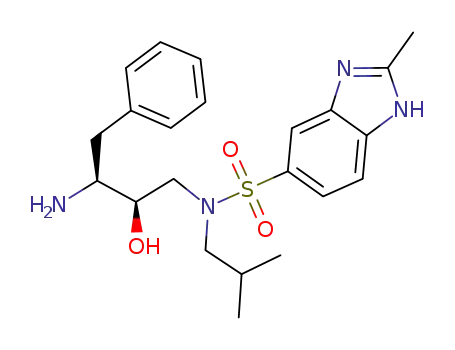 N-[(2R,3S)-3-amino-2-hydroxy-4-phenylbutyl]-N-(2-methylpropyl)(2-methylbenzimidazol-5-yl)sulfonamide