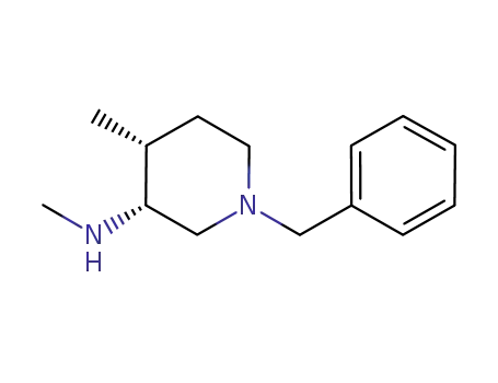 Molecular Structure of 477600-70-7 ((3R,4R)-1-Benzyl-N,4-dimethylpiperidin-3-amine)