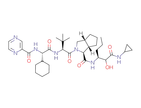 (1S,3aR,6aS)-2-[(2S)-2-[[(2S)-2-cyclohexyl-2-[(2-pyrazinylcarbonyl)amino] acetyl]amino]-3,3-dimethylbutanoyl]-N-[(1S)-1-[(cyclopropylamino)(hydroxy)acetyl]butyl]-3,3a,4,5,6,6a-hexahydro-1H-cyclopenta[c]pyrrole-3-carboxamide