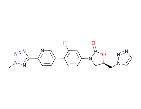 (R)-3-(4-(2-(2-methyltetrazol-5-yl)pyridin-5-yl)-3-fluorophenyl)-5-([1,2,3]triazol-1-yl)methyloxazolidin-2-one