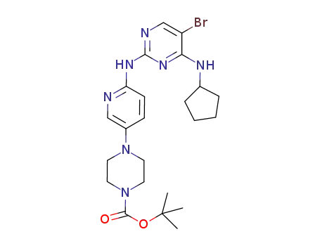 tert-butyl 4-[6-[[5-bromo-4-(cyclopentylamino)pyrimidin-2-yl]amino]-3-pyridyl]piperazine-1-carboxylate