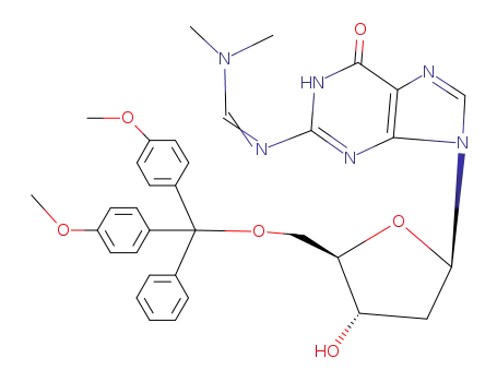 5'-O-[bis(4-methoxyphenyl)phenylmethyl]-8-bromo-2'-deoxy-N-[(dimethylamino)methylene]guanosine