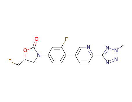 (R)-3-(4-(2-(2-methyltetrazol-5-yl)pyridin-5-yl)-3-fluorophenyl)-5-fluoromethyloxazolidin-2-one