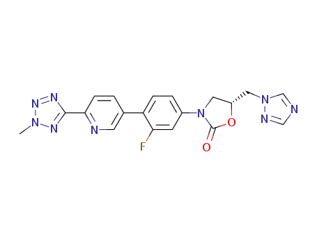 (R)-3-(4-(2-(2-methyltetrazol-5-yl)pyridin-5-yl)-3-fluorophenyl)-5-([1,2,4]triazol-1-yl)methyloxazolidin-2-one