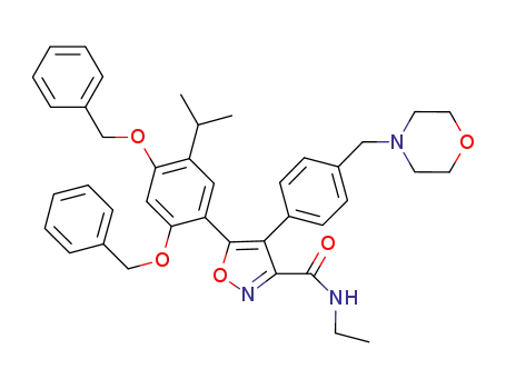 5-(2,4-bis-benzyloxy-5-isopropyl-phenyl)-4-(4-morpholin-4-ylmethyl-phenyl)-isoxazole-3-carboxylic acid ethylamide