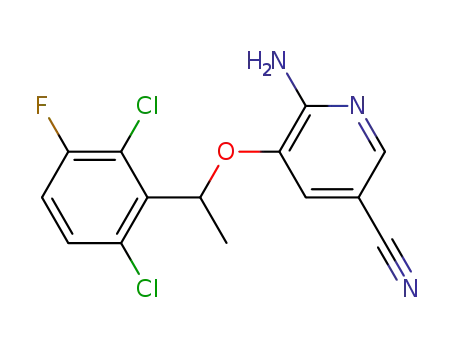 6-amino-5-(1-(2,6-dichloro-3-fluorophenyl)ethoxy)-nicotinonitrile