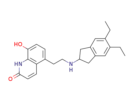 5-[2-(5,6-diethyl-indan-2-ylamino)-ethyl]-8-hydroxy-1H-quinolin-2-one
