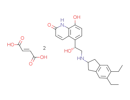 (R)-5-[2-(5,6-diethyl-indan-2-ylamino)-1-hydroxyethyl]-8-hydroxy-1H-quinolin-2-one fumarate