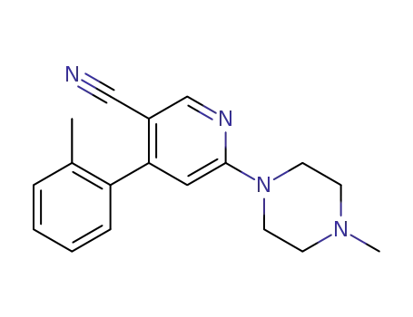 5-cyano-4-(2-methylphenyl)-2-(4-methylpiperazinyl)pyridine