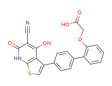 {[4'-(5-cyano-4-hydroxy-6-oxo-6,7-dihydrothieno[2,3-b]pyridin-3-yl)-1,1'-biphenyl-2-yl]oxy}acetic acid