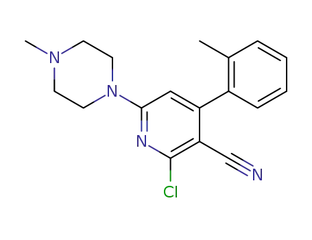 2-chloro-3-cyano-4-(2-methylphenyl)-6-(4-methylpiperazinyl)pyridine