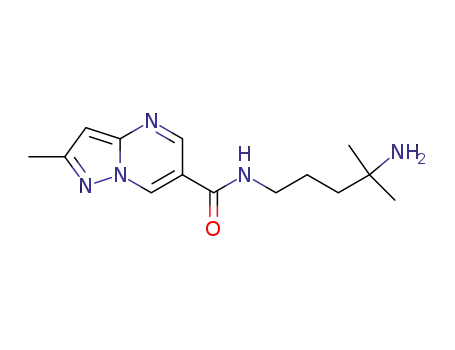 2-Methylpyrazolo[1,5-a]pyrimidine-6-carboxylic acid (4-amino-4-methylpentyl)amide