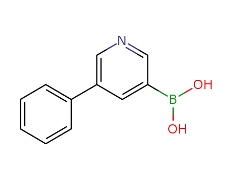 Molecular Structure of 850991-38-7 (5-PHENYL-3-PYRIDINYL BORONIC ACID)