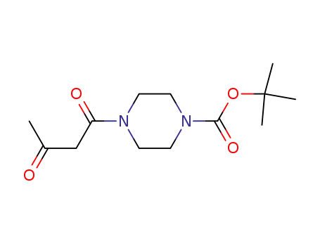 Molecular Structure of 401566-77-6 (1-Piperazinecarboxylic acid, 4-(1,3-dioxobutyl)-, 1,1-diMethylethyl ester)