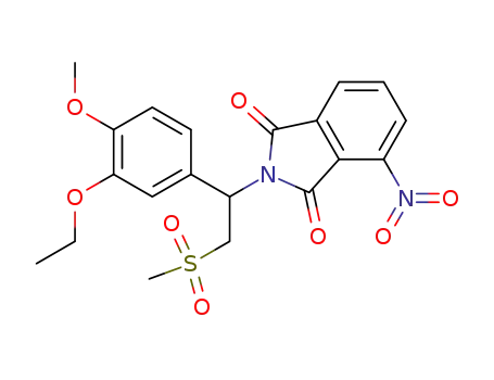 2-[1-(3-ethoxy-4-methoxyphenyl)-2-methyl-sulfonylethyl]-4-nitroisoindoline-1,3-dione