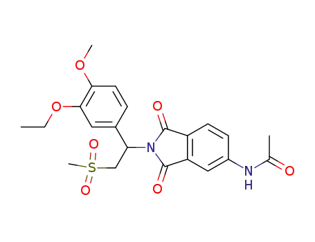 N-(2-(1-(3-ethoxy-4-methoxyphenyl)-2-(methylsulfonyl)ethyl)-1,3-dioxoisoindolin-5-yl)acetamide