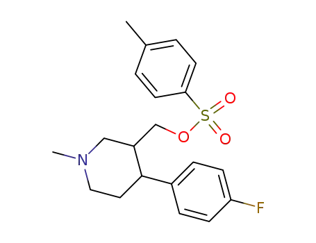 (-)trans 4-(p-fluorophenyl)-3-(p-toluenesulfonyloxymethyl)-N-methylpiperidine