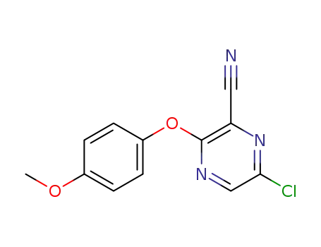 6-chloro-3-(4-methoxyphenoxy)-2-pyrazinecarbonitrile