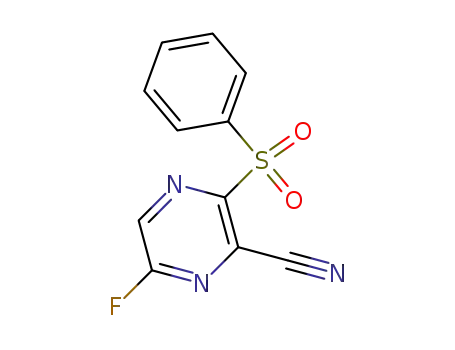 6-fluoro-3-(phenylsulfonyl)-2-pyrazinecarbonitrile
