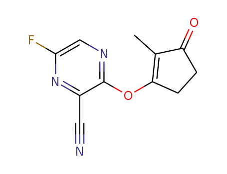 6-fluoro-3-[(2-methyl-3-oxo-1-cyclopenten-1-yl)oxy]-2pyrazinecarbonitrile