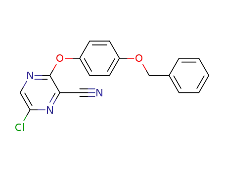 3-[(4-(benzyloxy)phenoxy)]-6-chloro-2-pyrazinecarbonitrile