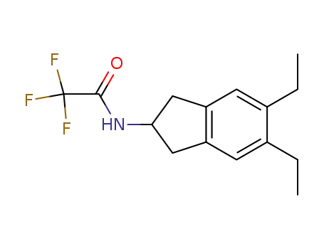 Molecular Structure of 601487-90-5 (Acetamide, N-(5,6-diethyl-2,3-dihydro-1H-inden-2-yl)-2,2,2-trifluoro-)