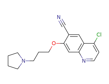4-chloro-6-cyano-7-(3-(pyrrolidin-1-yl)propoxy)quinoline