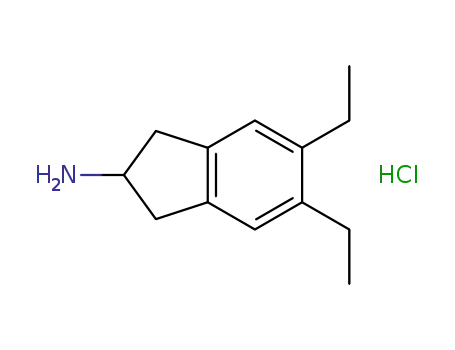 Molecular Structure of 312753-53-0 (5,6-Diethyl-2,3-dihydro-1H-inden-2-amine hydrochloride)