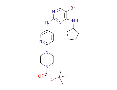 4-[5-(5-BROMO-4-CYCLOPENTYLAMINOPYRIMIDIN-2-YLAMINO)-PYNIDIN-2-YL]-PIPERAZINE-1-CARBOXYLIC acid tert-butyl ester