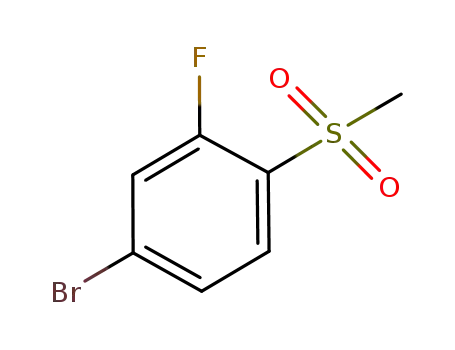 Molecular Structure of 648904-84-1 (4-Bromo-2-fluoro-1-(methylsulfonyl)benzene)