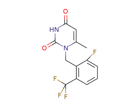 1-[[2-fluoro-6-(trifluoromethyl)phenyl]methyl]-6-methylpyrimidine-2,4-dione