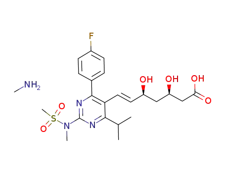 Molecular Structure of 355805-96-8 (Rosuvastatin Methanamine Salt)