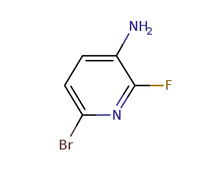 Molecular Structure of 850220-97-2 (6-BroMo-2-fluoro-pyridin-3-aMine)