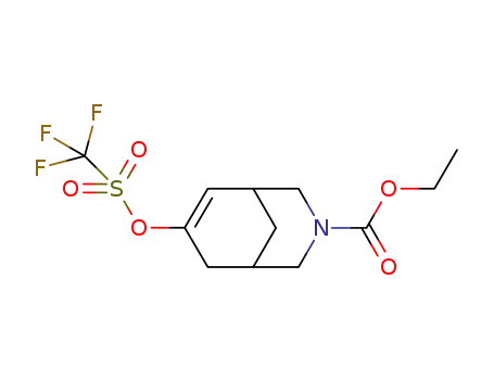 Molecular Structure of 850991-63-8 (3-Azabicyclo[3.3.1]non-6-ene-3-carboxylic acid,
7-[[(trifluoromethyl)sulfonyl]oxy]-, ethyl ester)