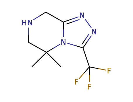 1,2,4-Triazolo[4,3-a]pyrazine, 5,6,7,8-tetrahydro-5,5-dimethyl-3-(trifluoromethyl)-