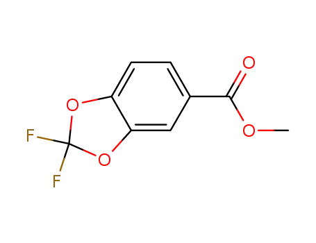Molecular Structure of 773873-95-3 (methyl 2,2-difluorobenzo[d][1,3]dioxole-5-carboxylate)