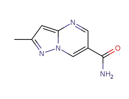 Molecular Structure of 338953-49-4 (2-Methylpyrazolo[1,5-a]pyrimidine-6-carboxamide)