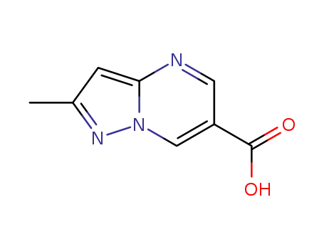 Molecular Structure of 739364-95-5 (2-Methylpyrazolo[1,5-a]pyrimidine-6-carboxylic acid)