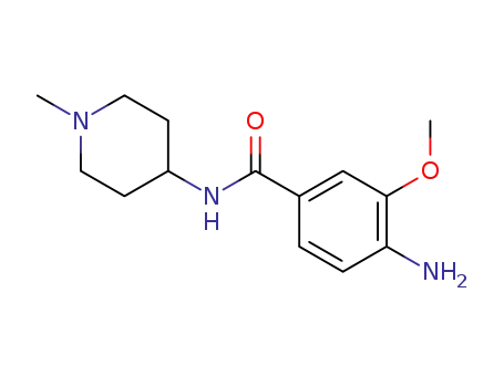 Molecular Structure of 876126-60-2 (4-aMino-3-Methoxy-N-(1-Methylpiperidin-4-yl)benzaMide)
