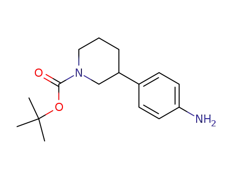 Molecular Structure of 875798-79-1 (3-(4-AMINO-PHENYL)-PIPERIDINE-1-CARBOXYLIC ACID TERT-BUTYL ESTER)