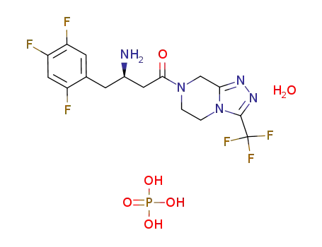 Molecular Structure of 654671-77-9 (Sitagliptin phosphate monohydrate)