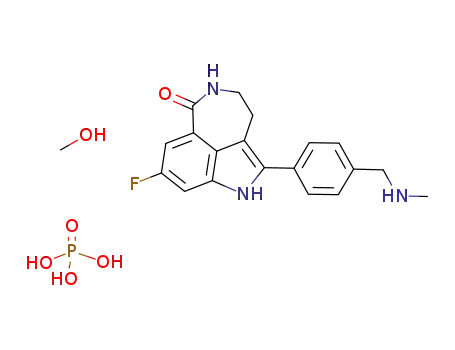 phosphate salt of 8-fluoro-2-{4-[(methylamino)methyl]phenyl}-1,3,4,5-tetrahydro-6H-azepino[5,4,3-cd]indol-6-one