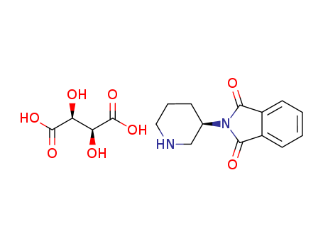 3-(R)-PIPERIDINYL PHTHALIMIDE D-(-)-TARTARIC ACID