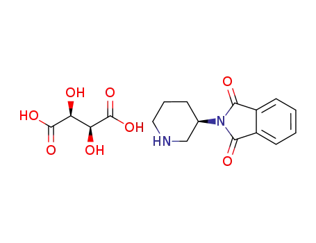 Molecular Structure of 886588-62-1 (3-(R)-Piperidinyl PhthaliMide D-(-)-tartaric acid)