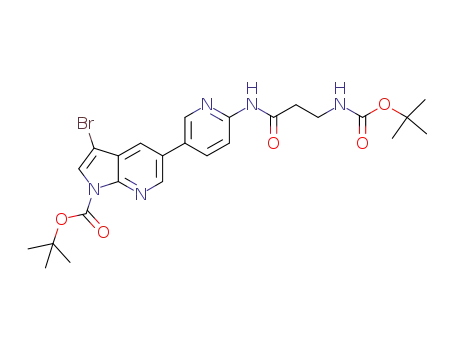1,1-dimethylethyl 3-bromo-5-{6-[(N-{[(1,1-dimethylethyl)oxy]carbonyl}-β-alanyl)amino]-3-pyridinyl}-1H-pyrrolo[2,3-b]pyridine-1-carboxylate