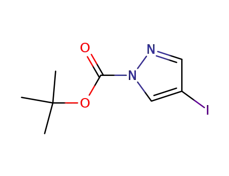 Molecular Structure of 121669-70-3 (tert-Butyl 4-iodopyrazole-1-carboxylate)